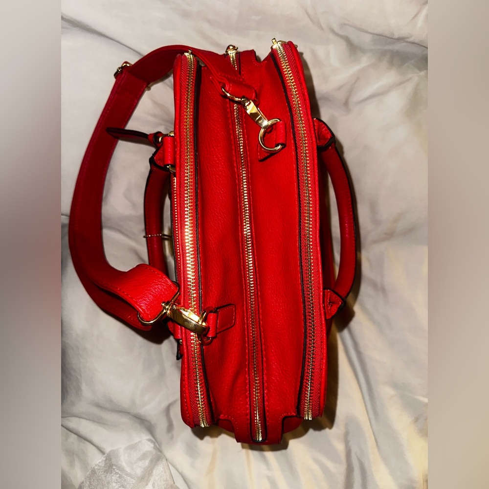 Steve Madden Red Leather Satchel - Picture 8 of 9